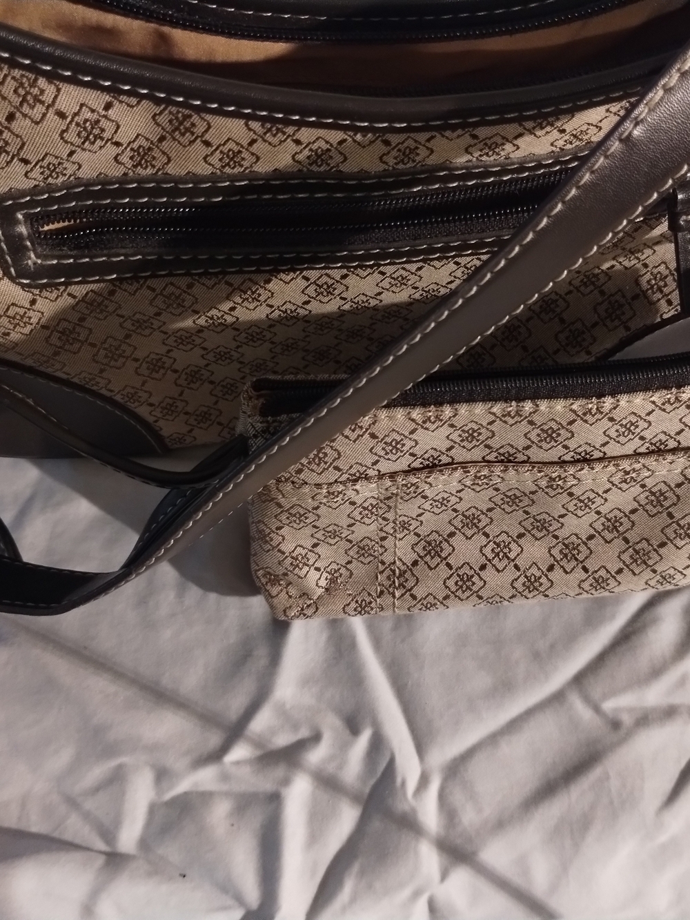 villager Tan Interior Tote with Branded Patch